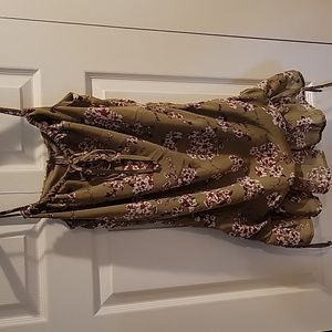 Green floral dress